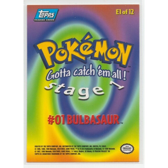 Bulbasaur/Ivysaur/Venusaur 1999 Topps Pokemon Movie Animation - Picture 5 of 8